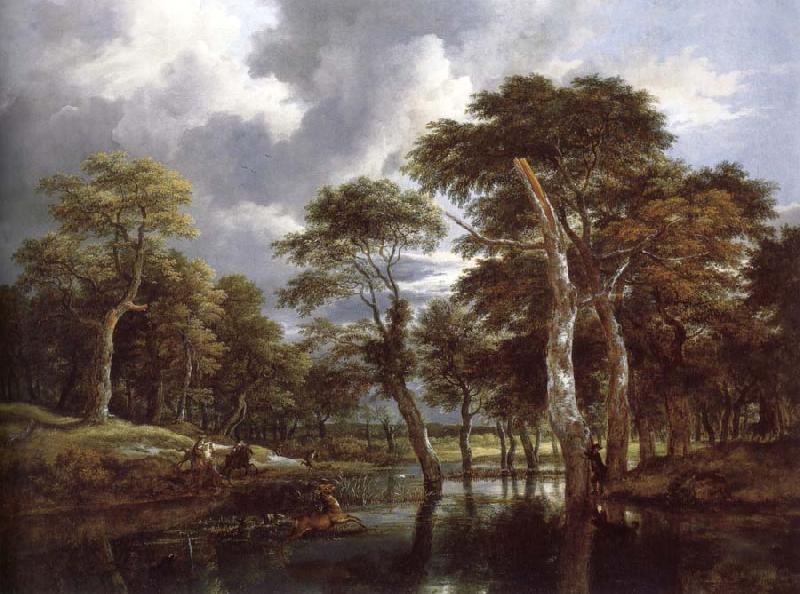 Jacob van Ruisdael Waterfall in a Hilly Wooded Landscape Germany oil painting art